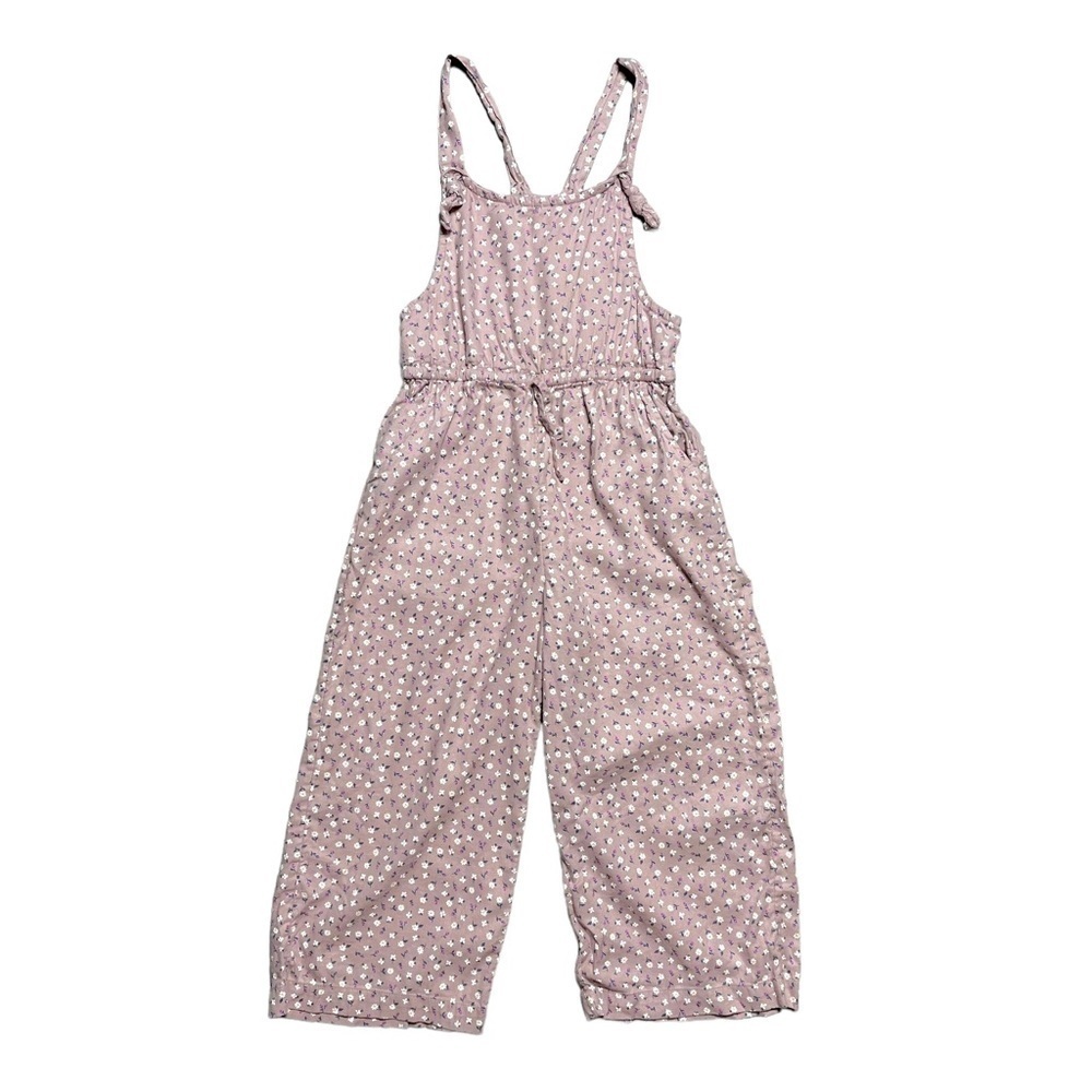 Cat & Jack Mauve Floral Jumpsuit GIRLS M (7/8)